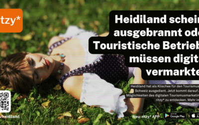 Ritzy Blog-Heidiland scheint ausgebrannt oder Touristische Betriebe müssen digital vermarkten