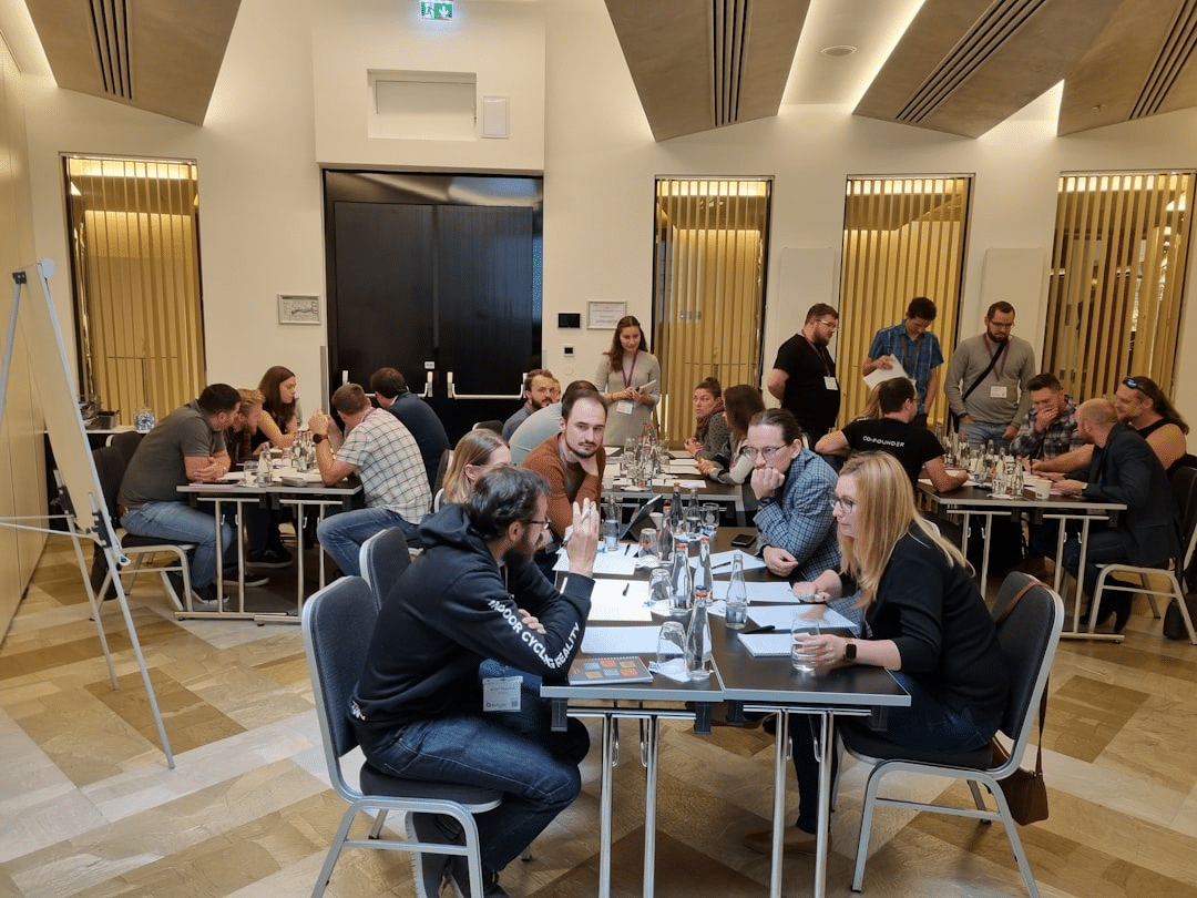 professional networking workshop team with laptops